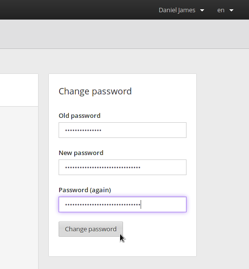 Change password