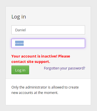 Archived user login attempt