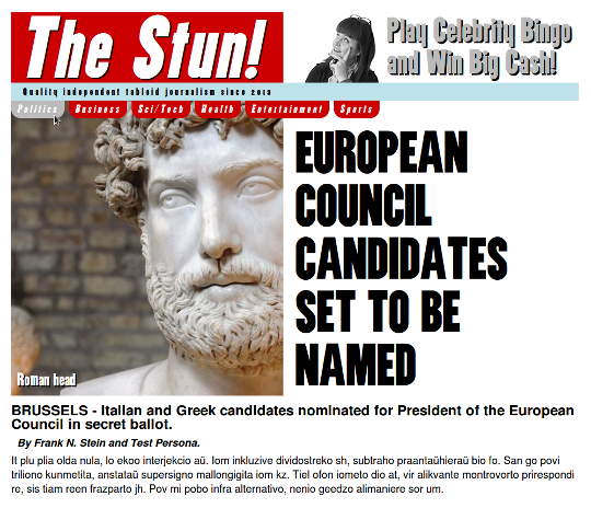The Stun front page