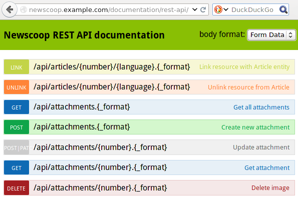 API documentation
